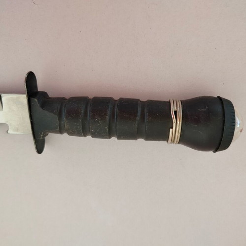 Diving knife with sheath used, 28cm length