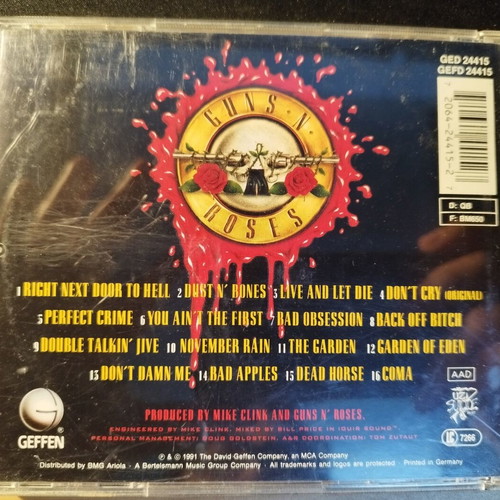 Guns N Roses Use Your Illusion 1 CD used, rock