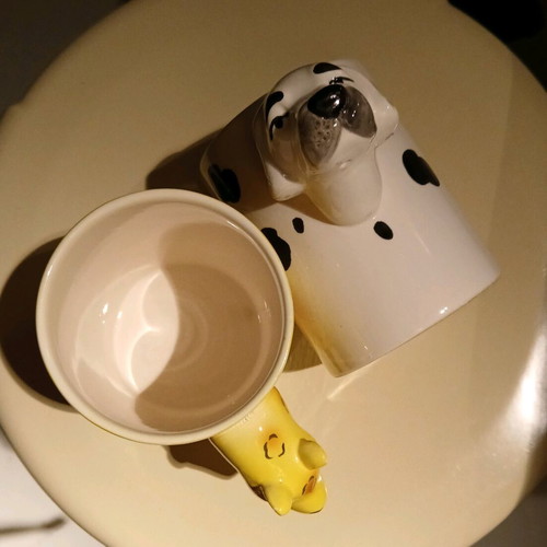 Mugs like new, unique animal design set of 2