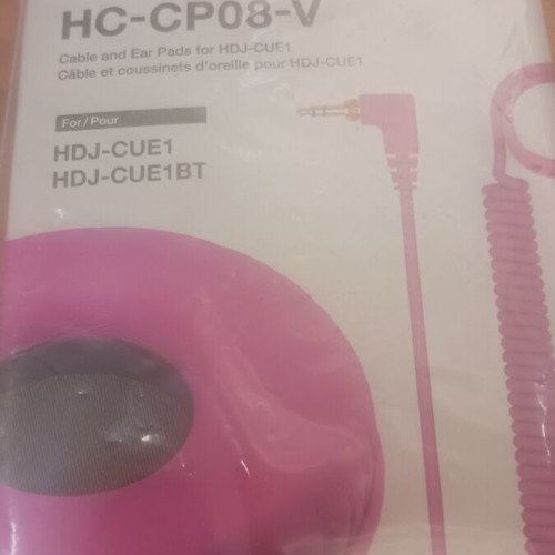 Cable and Ear Pads for HDJ CUE1 Pioneer Pink