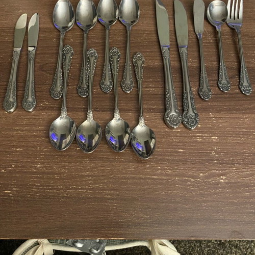 Vintage cutlery set made of stainless steel like new