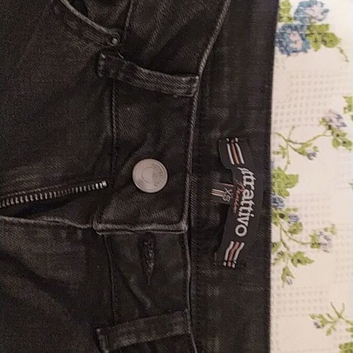 Attrattivo jeans like new, winter fabric, XS, black