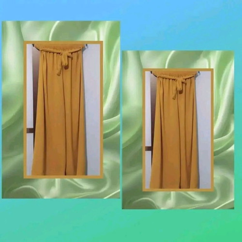 Mustard pants with belt, like new, size XL