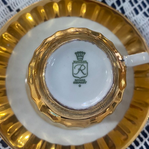 Wunsiedel Bavaria vintage porcelain coffee set like new, 15 pieces
