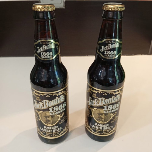 Jack Daniels 1866 Classic Amber Lager Beer vintage sealed bottles