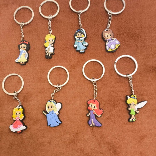 Disney Princess Keychain Set new, 8 figures including Ariel and Cinderella