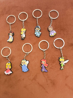 Disney Princess Keychain Set new, 8 figures including Ariel and Cinderella