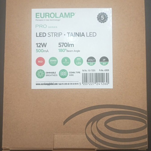 Eurolamp Pro Series LED Strip 24V Red 5 Meters New