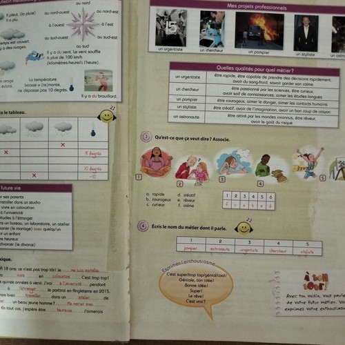À ton tour 3 French learning books used, level A2, 2009 edition, pack of 3