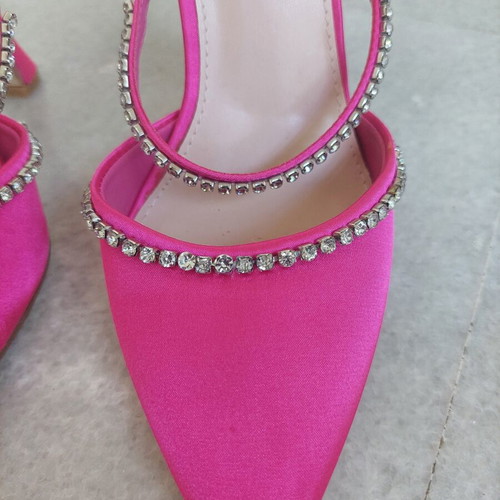 Fuchsia satin pumps new, size 38