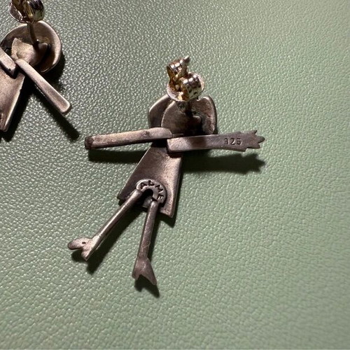 Handmade Silver 925 Earrings Acme Art like new