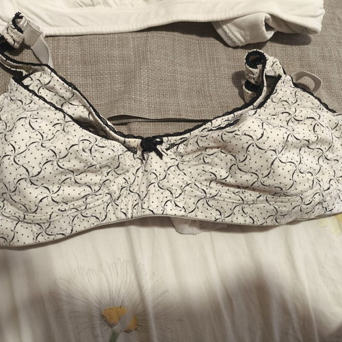 Prenatal nursing bras set 75C and 38C like new, white and black