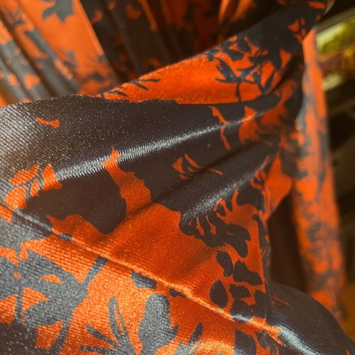 Abstracto set με kimono-pants σαν καινούργιο, πορτοκαλί και μπλε
