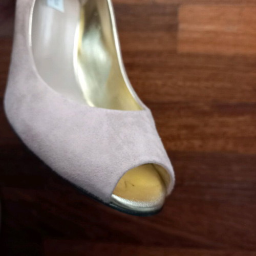 Max Mara peep-toe suede pumps dusty pink like new size 39
