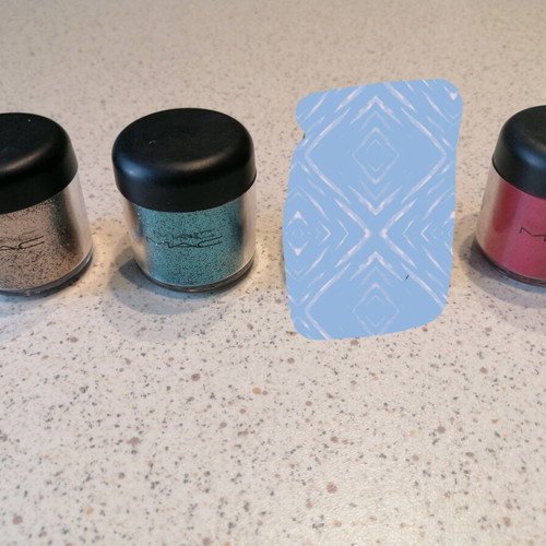 Mac Glitter and pigment poudre eclat de couleur used, pack of 3