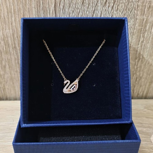 Swarovski Rose Gold Swan Necklace New