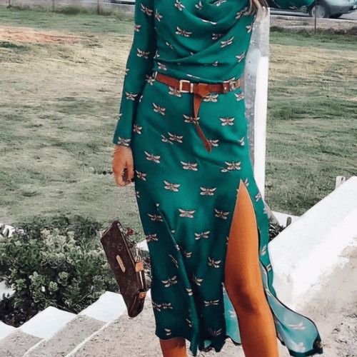 Maxi dress Stefania Vaidani green like new, size S