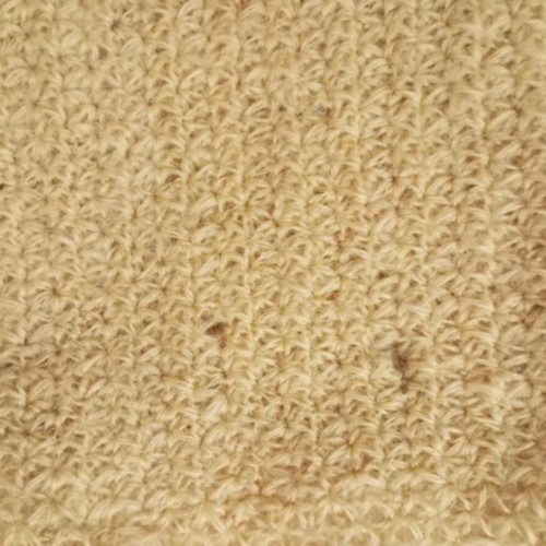 Woolen scarf handmade used, beige, 1.80×0.50 m