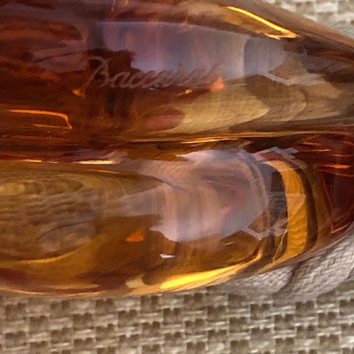 Baccarat crystal pendant like new, amber color