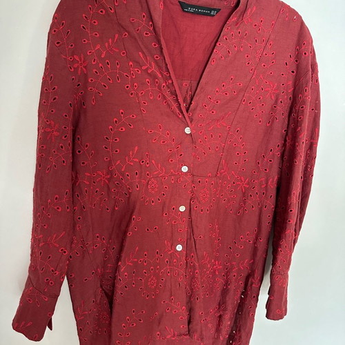 Zara shirt used with embroidery, size XS