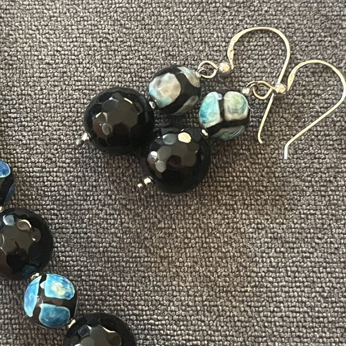 Handmade Jewelry Set with 925 Silver and Semi-Precious Stones like new