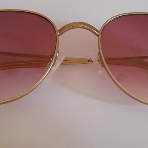 Wolfnoir Akela Gold Flamingo sunglasses with pink lenses like new