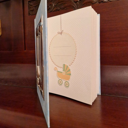 Princelino photo album for boy with silver cover and 30 pages