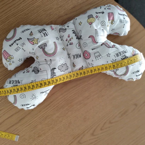 Children's pillow butterfly shape, new, handmade, cotton and minky fabric