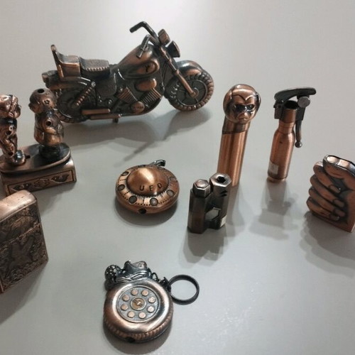 Vintage lighters used, pack of 9 pieces