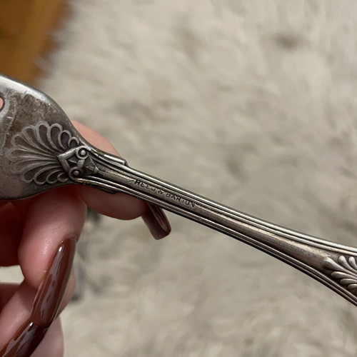 Reed& Barton silver-plated set used, 3 spoons, 3 forks, sugar spoon