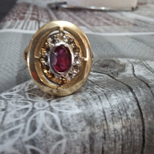 Silver women's ring vintage design from Soviet era used