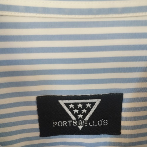 Striped shirt, white and blue, size L