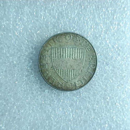 Silver Coin Austria 10 Schilling 1957 used, Wachau woman design