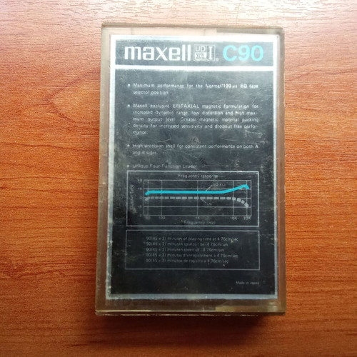 Maxell C90 UD XLI audio tape used, 1980s collectible cassette