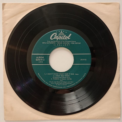 Vintage Pal Joey 45 RPM Records Set of 4 used, Capitol Records