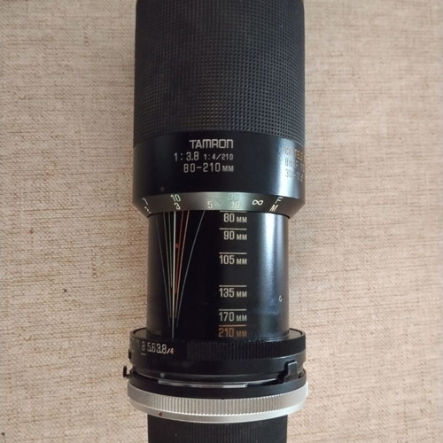 Canon AE-1 Program film camera with Canon FD28 lens and Tamron telephoto set like new