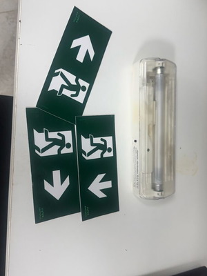 Emergency exit safety light like new with stickers