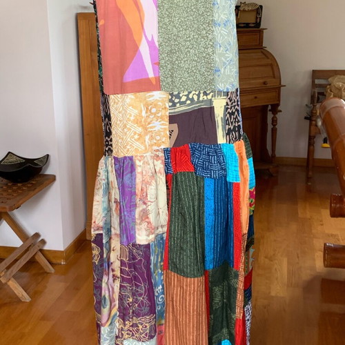 Vintage summer patchwork dress new one size