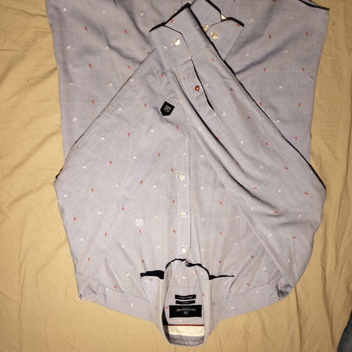 Napoleone men's dress shirt medium used, blue