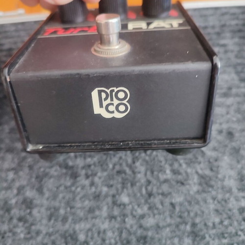 ProCo Turbo Rat distortion pedal used, Made in USA 90's LM308 chip