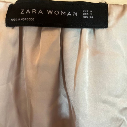 Zara Woman beige lightweight windbreaker jacket with frilled sleeves, size S
