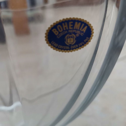 Bohemian Crystal Vase like new, 20x29 cm