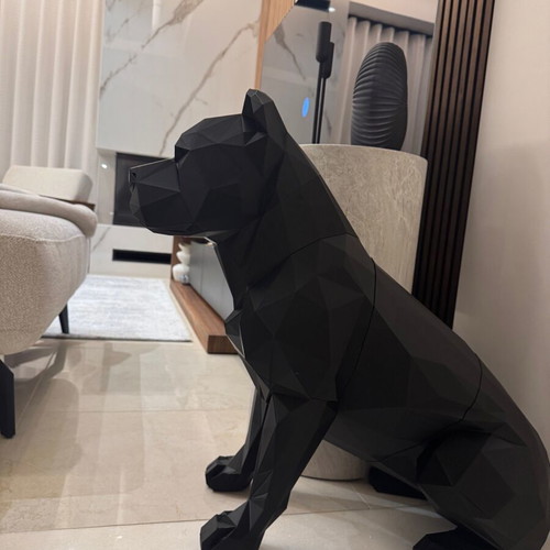 Pitbull modern decorative statue used, 50cm height