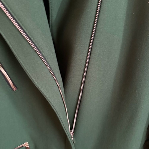 Zara coat with gold zippers new, green