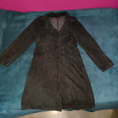 Denim coat Miss Denim XL like new, charcoal faded black
