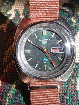 Seiko 6119-6023 Αυτόματο 5 Sports μεταχειρισμένο, πράσινο