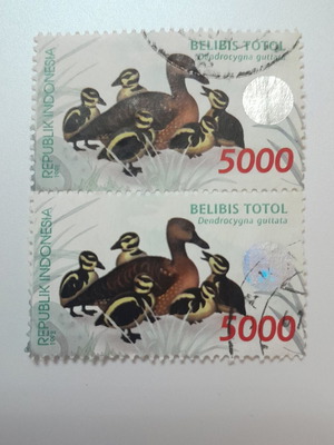 Indonesian stamps pack of 2 with birds, new