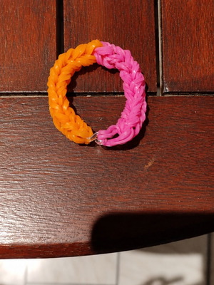 Plexi Flexi bracelet new, pink and orange