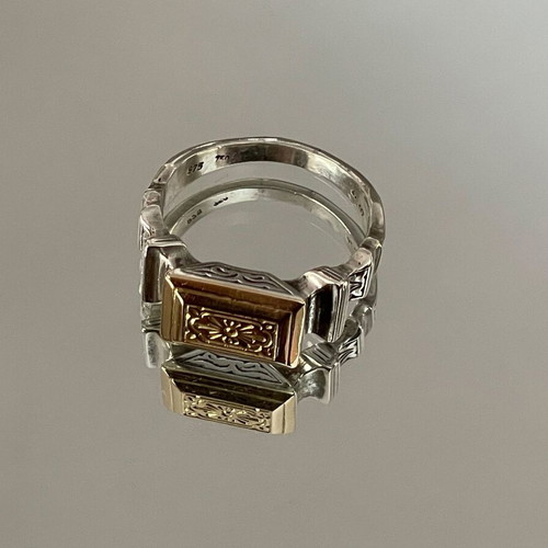 Gerochristo Classic Ring in 18K Gold and Sterling Silver like new