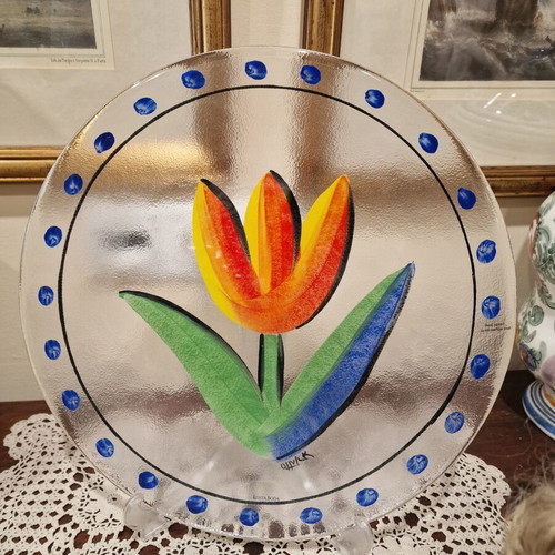 Kosta Boda Handpainted Decorative Plate 33cm Like New